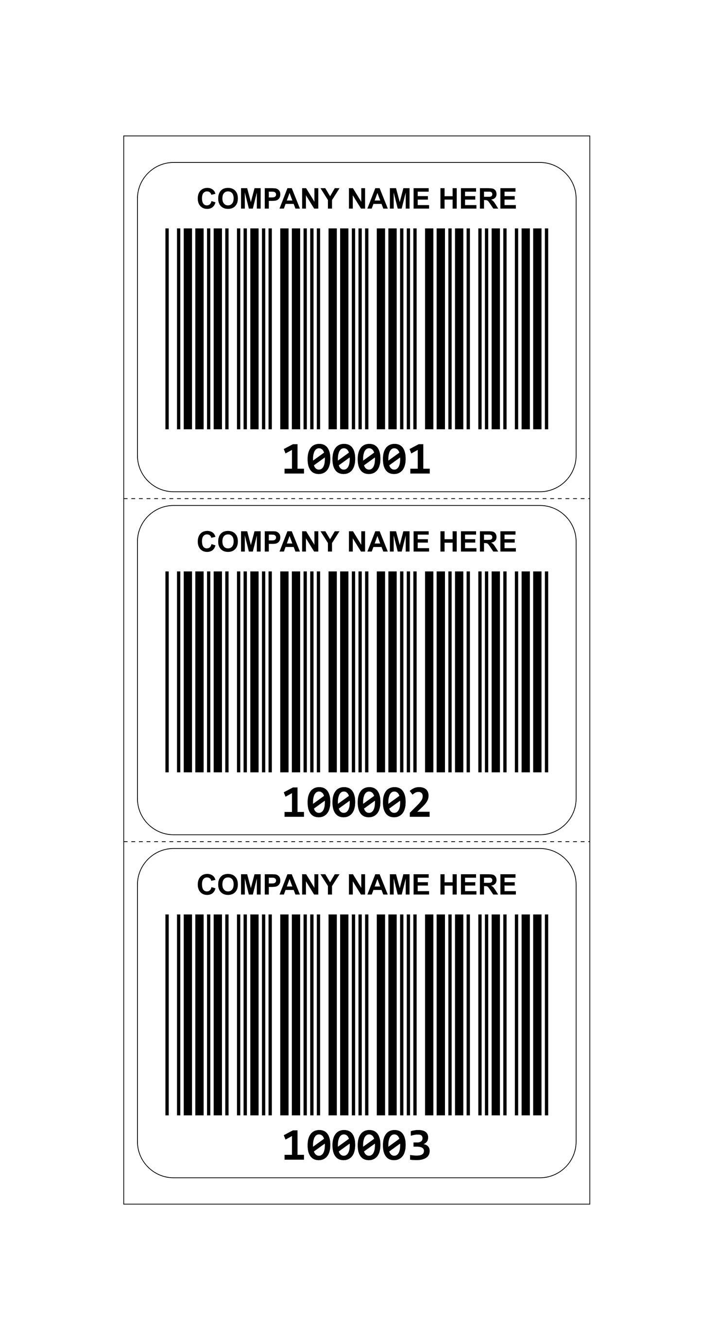3"x4" Barcode Roll Labels