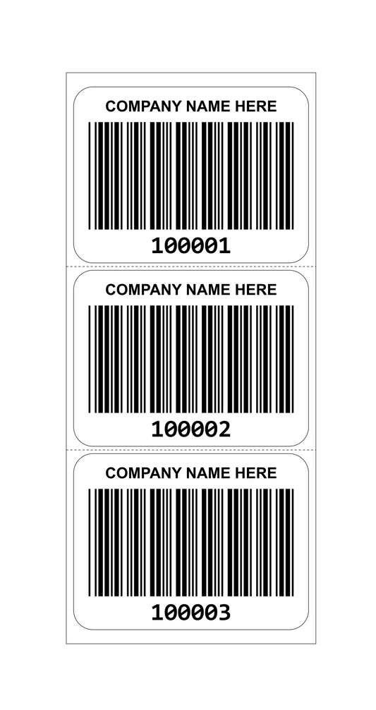 3"x4" Barcode Roll Labels