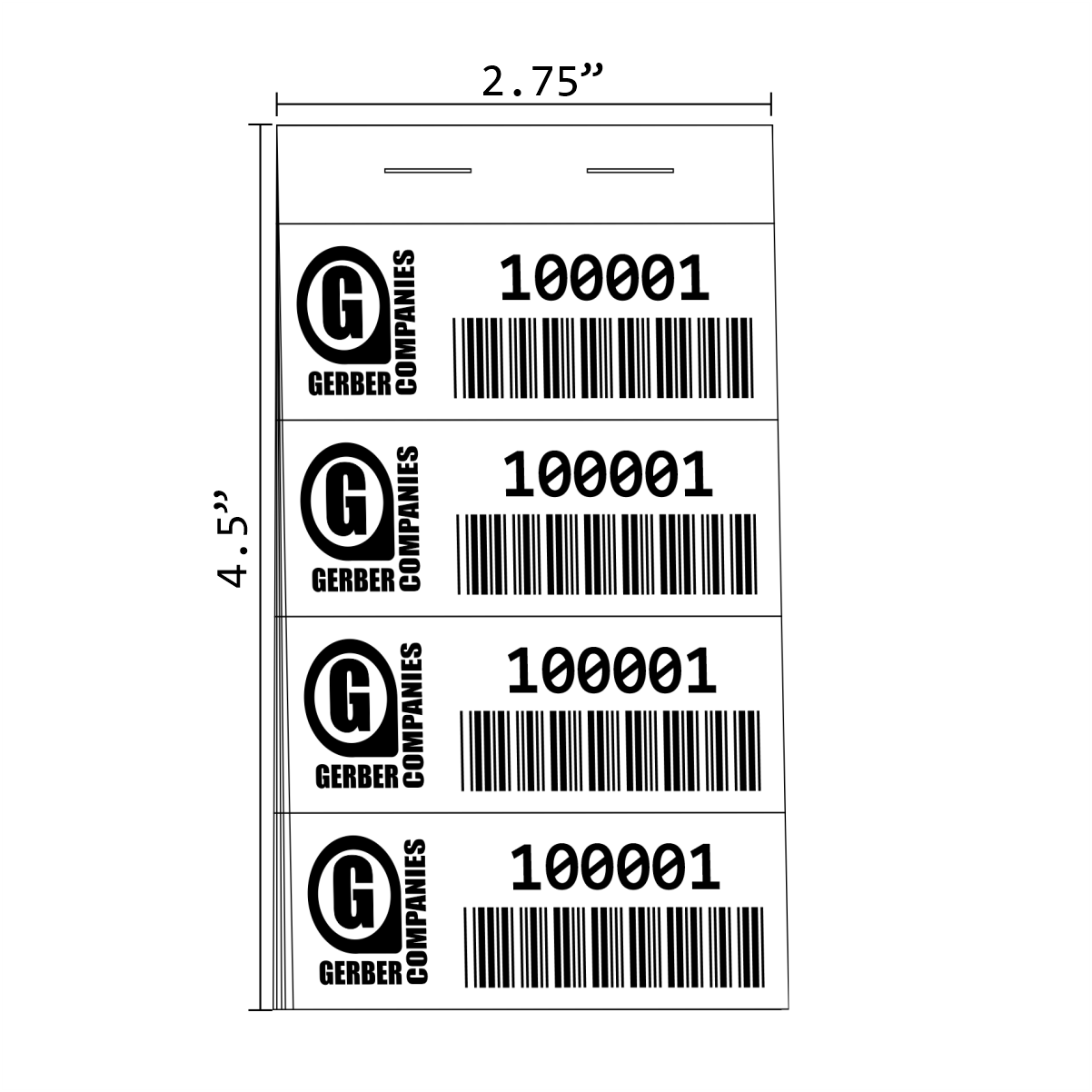45#8 | 4 Labels per page
