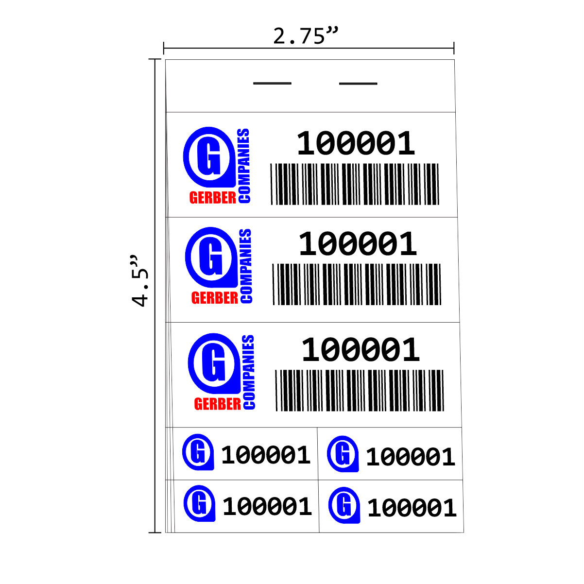 45#10 | 7 Labels per page