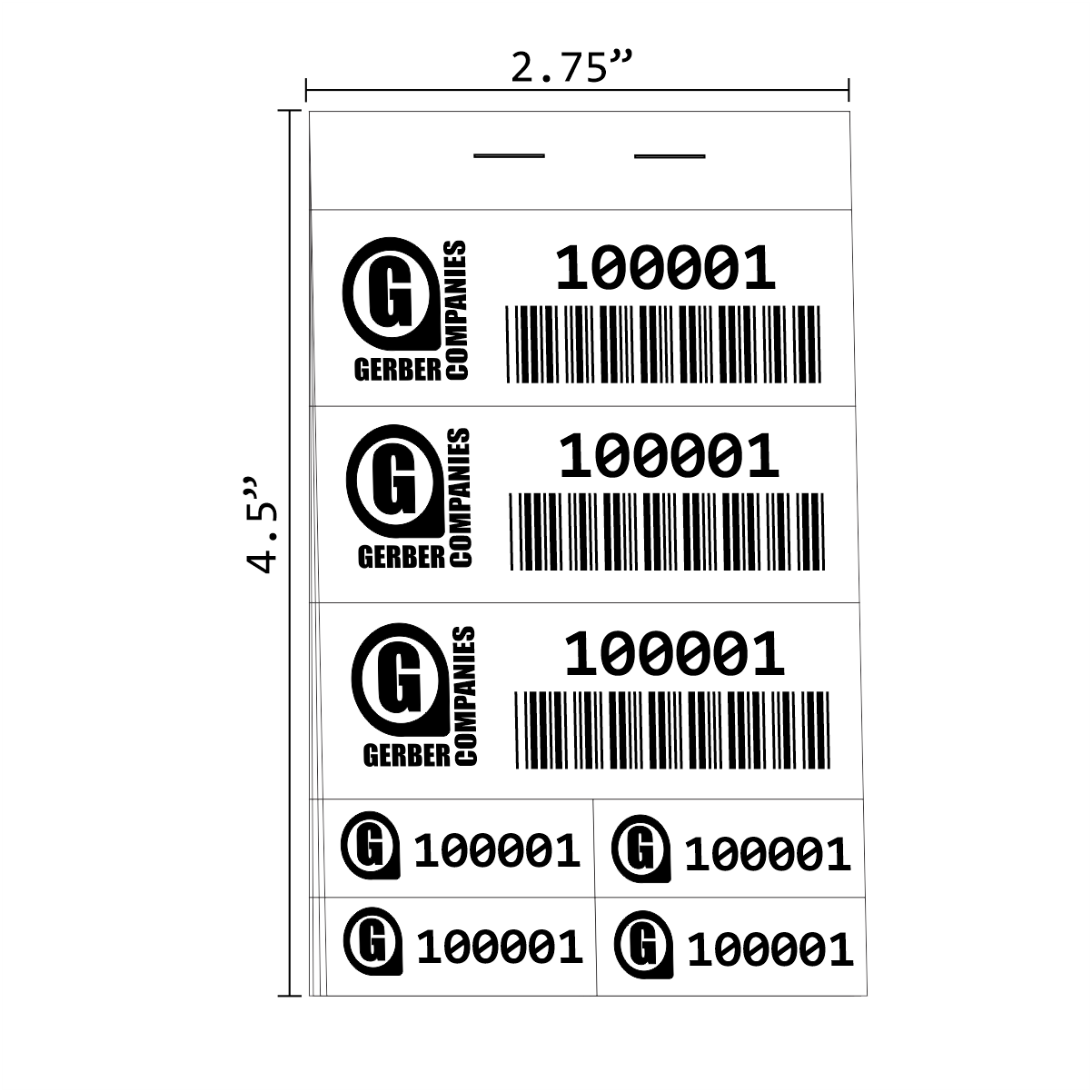 45#10 | 7 Labels per page