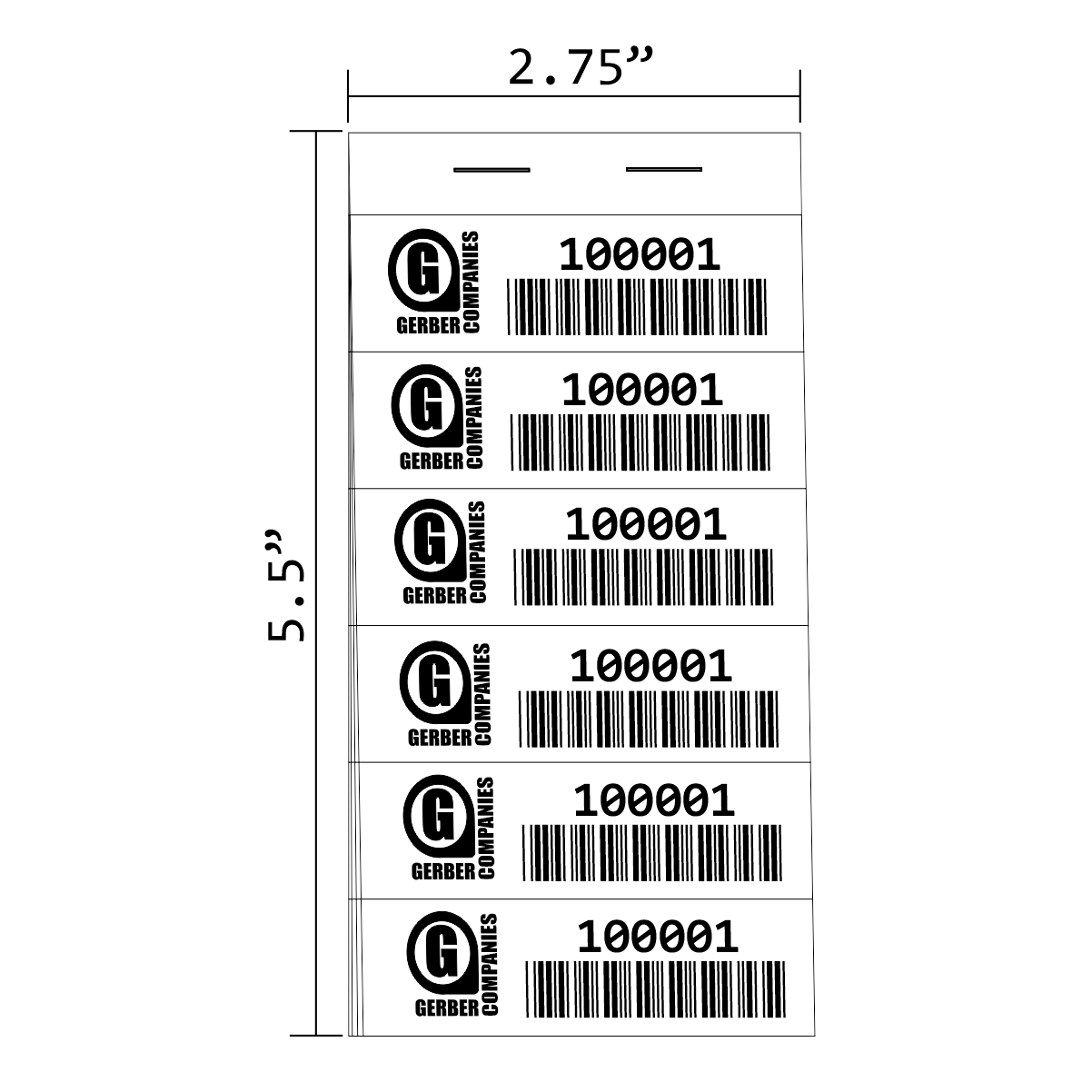 55#5 | 6 Labels per page