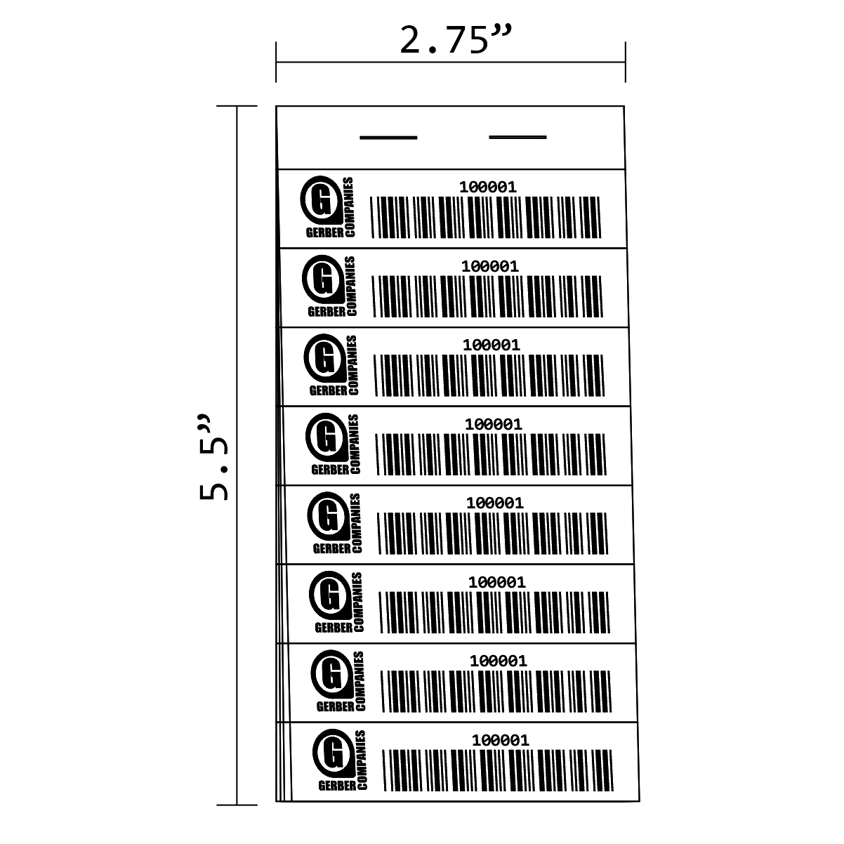 55#6 | 8 Labels per page