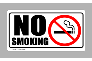 NO SMOKING 2.25"x4.25"