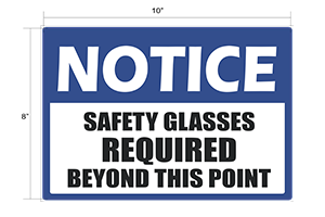 NOTICE - SAFETY GLASSES 8