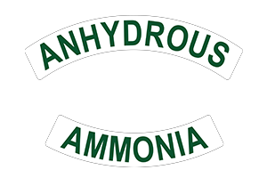 ANHYDROUS AMMONIA (CURVED) 2" LETTERS