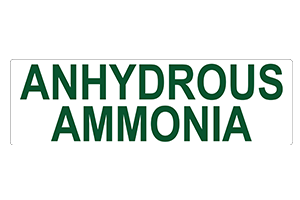 ANHYDROUS AMMONIA - 4" LETTERS