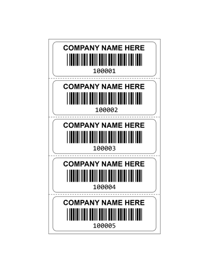 1"x3" Barcode Roll Labels