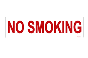NO SMOKING 5"x15"